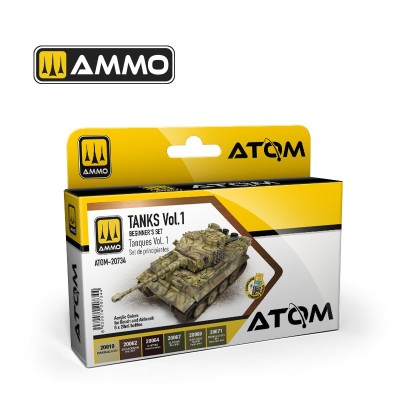 AMMO 20734 ATOM SET BEGINNERS Set TANKS VOL.1 [PAINT SET]