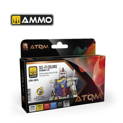 AMMO 20810 ATOM SET BEGINNERS SCI-FI Colors [PAINT SET]