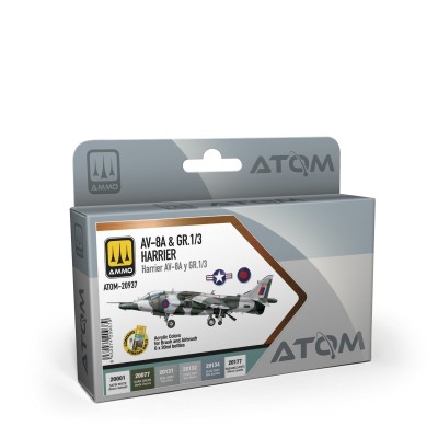 AMMO 20937 ATOM SET AV-8A & Gr 1/3 Harrier Set [PAINT SET]