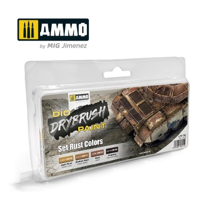 AMMO 7302 DRY BRUSH SET: RUST COLORS [PAINT SET]