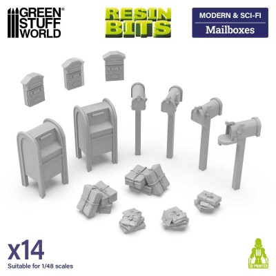 GSW 13626 3D printed - Mailboxes (SET 14pcs) (Skrzynki pocztowe)