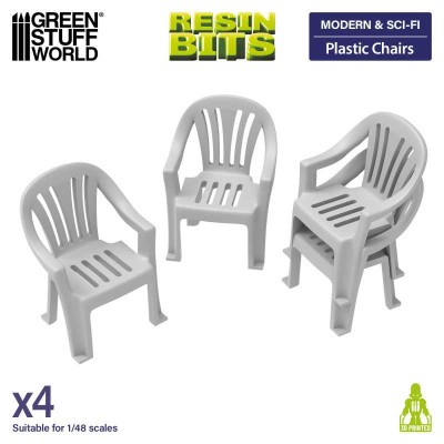 GSW 13638 3D printed - Plastic Chairs (SET 4pcs) (Krzesła plastikowe)
