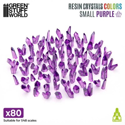 GSW 13513 3D printed Crystals: SMALL PURPLE (SET 80pcs) (kryształy)
