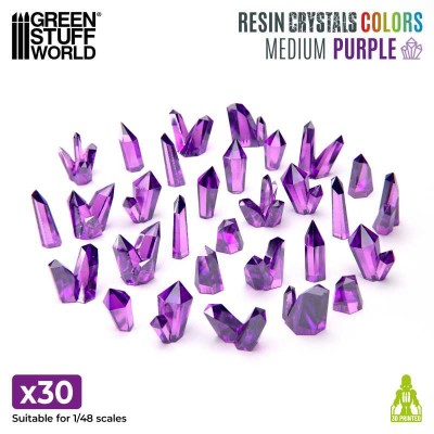 GSW 13514 3D printed Crystals: MEDIUM PURPLE (SET 30pcs) (kryształy)