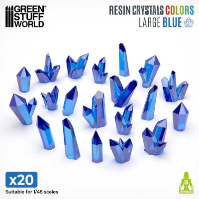 GSW 13461 3D printed Crystals: LARGE BLUE (SET 20pcs) (kryształy)