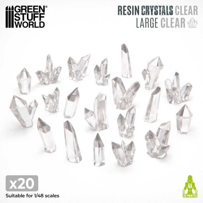 GSW 2540 3D printed Crystals: LARGE CLEAR (SET 20pcs) (kryształy)