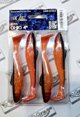 RELAX OHIO 4"(10cm) - kol. S122R (op. 4szt) [OH4-S122R-B]