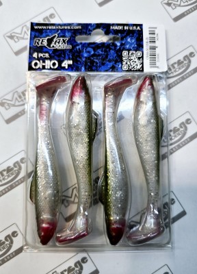 RELAX OHIO 4"(10cm) - kol. S135R (op. 4szt) [OH4-S135R-B]
