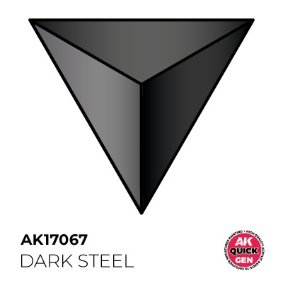 AK 17067 QUICK GEN: DARK STEEL 18ml [METALLIC] (Contrast Paint)