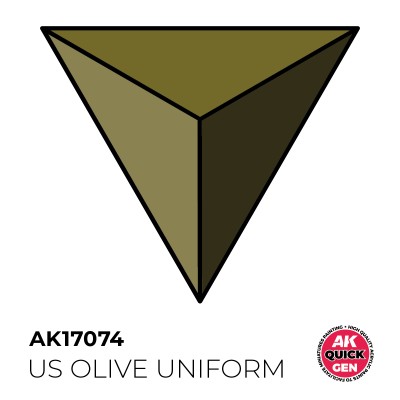 AK 17074 QUICK GEN: US OLIVE UNIFORM 18ml (Contrast Paint)