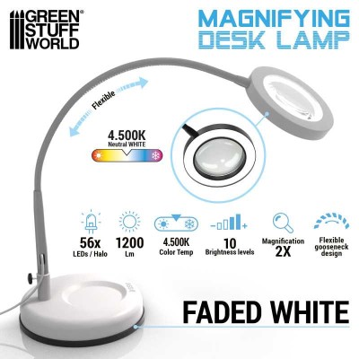 GSW 5595 Magnifying desk lamp - Faded White (lampa do biurka)
