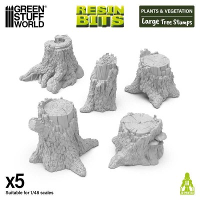 GSW 1679 3D printed - Large Tree Stumps (SET 5pcs) (Duże pnie drzew)