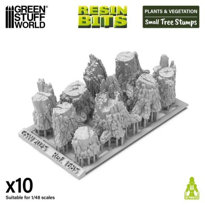 GSW 1685 3D printed - Small Tree Stumps (SET 10pcs) (Małe pnie drzew)