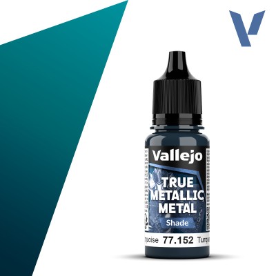 VALLEJO 77152 True Metallic Metal SHADE: Hydra Turquoise 18ml