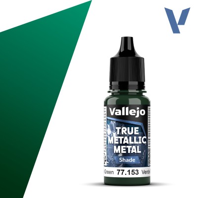 VALLEJO 77153 True Metallic Metal SHADE: Beetle Green 18ml