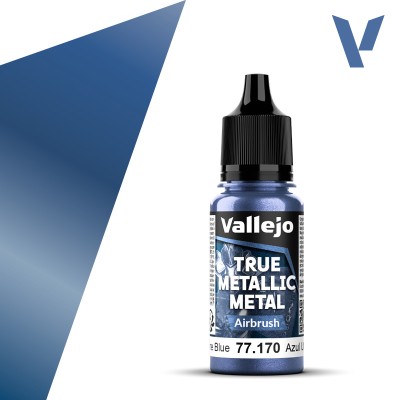 VALLEJO 77170 True Metallic Metal AIRBRUSH: Ultramarine Blue 18ml