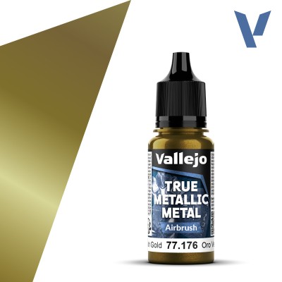 VALLEJO 77176 True Metallic Metal AIRBRUSH: Greenish Gold 18ml