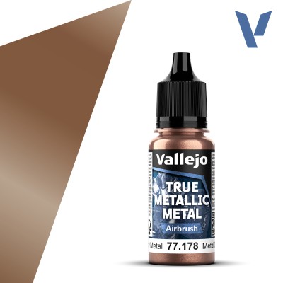 VALLEJO 77178 True Metallic Metal AIRBRUSH: Rusty Metal 18ml