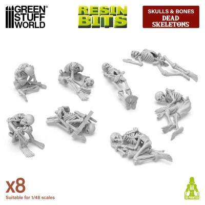 GSW 12732 3D printed - Dead Skeletons 1:48 (SET 8pcs) (Martwe szkielety)