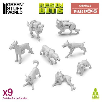 GSW 13631 3D printed - War Dogs (SET 9pcs) (Psy wojenne)