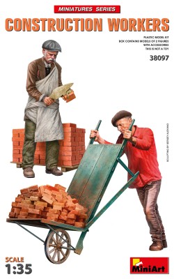 MINIART 38097 1:35 CONSTRUCTION WORKERS (WITH ACCESSORIES)