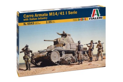 ITALERI 6543 1:35 CARRO ARMATO M14/41 l SERIE with ITALIAN INFANTRY