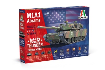 ITALERI 35108 1:35 M1A1 Abrams War Thunder Special Bonus