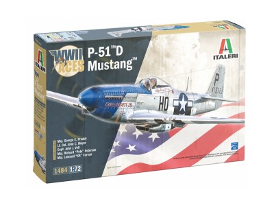ITALERI 1484 1:72 North American P-51D Mustang - USAAF Aces (5 schemes)