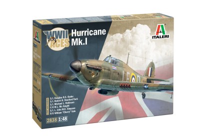 ITALERI 2838 1:48 Hawker Hurricane Mk.I RAF Aces