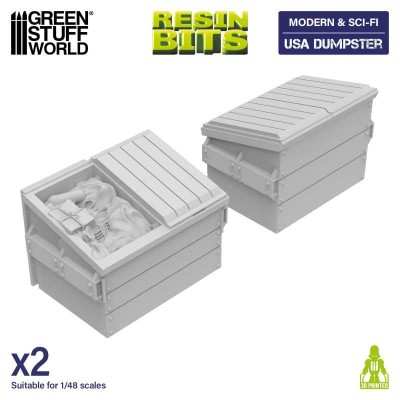 GSW 1977 3D printed - USA Dumpster (SET 2pcs) (kontenery na śmieci)