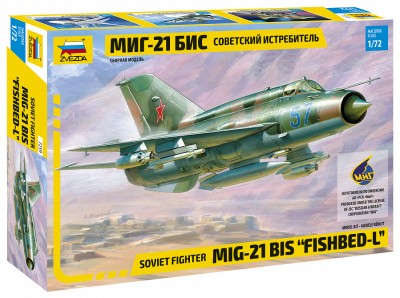 Zvezda 7259 1:72 Soviet fighter MiG-21Bis 'Fishbed-L' (Polska Wersja)