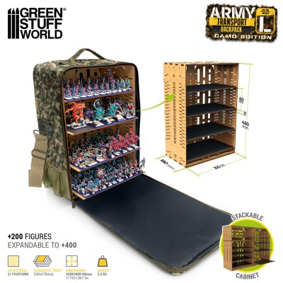 GSW 14404 Army Transport Backpack - Camouflage Edition (plecak na figurki)