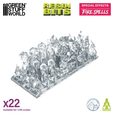 GSW 12661 3D printed - Fire Spells (SET 22pcs) (Zaklęcia ognia)
