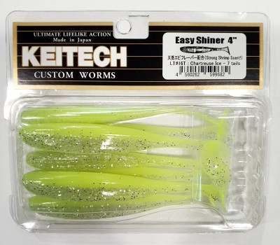 KEITECH EASY SHINER 4" (10cm) LT#16 Chartreuse Ice - opak.7szt