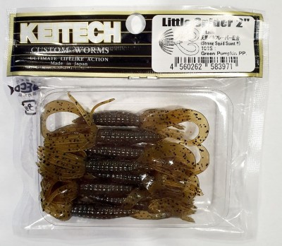 KEITECH LITTLE SPIDER 2"(5,4cm) #101 Green Pumpkin PP. - op. 8szt