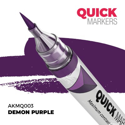 AK AKMQ003 QUICK MARKER: DEMON PURPLE (Contrast Paint)