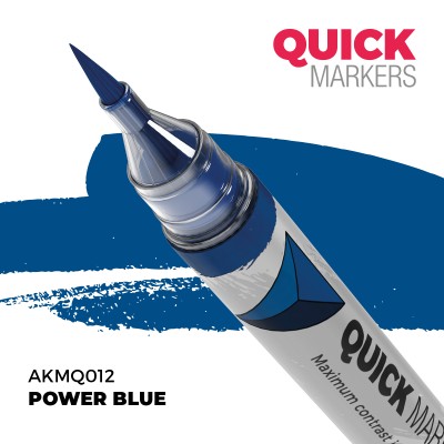 AK AKMQ012 QUICK MARKER: POWER BLUE (Contrast Paint)