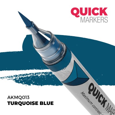 AK AKMQ013 QUICK MARKER: TURQUOISE BLUE (Contrast Paint)