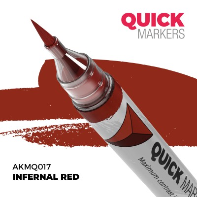 AK AKMQ017 QUICK MARKER: INFERNAL RED (Contrast Paint)
