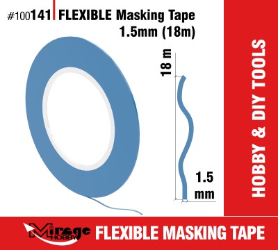 MIRAGE 100141 FLEXIBLE MASKING TAPE 1.5mm (18m) (taśma maskująca)
