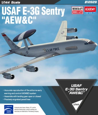 ACADEMY 12629 1:144 Boeing E-3G Sentry AWACS (USAF Service) 