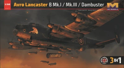 HK MODELS 01E12 1:32 Avro Lancaster B Mk.I/ B Mk.III/ Dambuster (3in1)