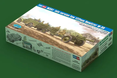 HOBBY BOSS 84537 1:35 M3A1 Late Version towing 122mm Howitzer M-30