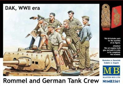 MASTER BOX 3561 1:35 Rommel and German Tank Crew (DAK, 1941-1943)