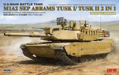 RYE FIELD MODEL RM5026 1:35 M1A2 Tusk I/Tusk II w/Full Interior