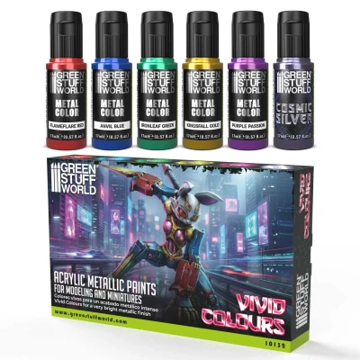 GSW 10132 PAINT SET: VIVD METALLIC COLORS (6 paints)
