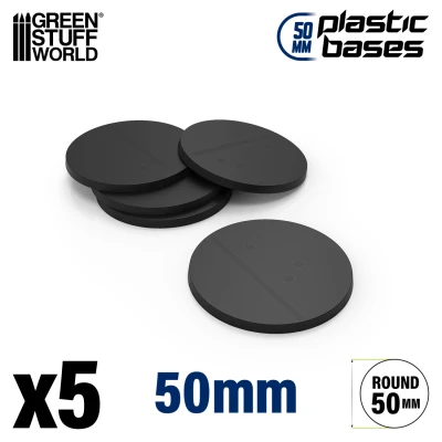 GSW 9824 Plastic Bases - Round 50 mm BLACK (podstawki)