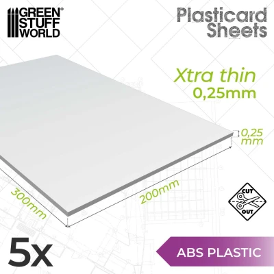 GSW 6704 PLASTICARD SHEETS A4 - 0,25mm [SET 5pcs]