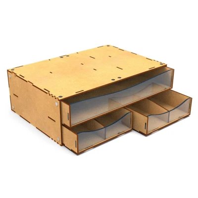 GSW 6690 Stackable Hobby Drawer Rack with 3 horizontal drawers and dividers (organizer)