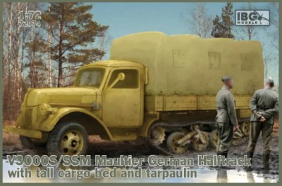 IBG 72074 1:72 V3000S/SSM Maultier German Half Track with tall cargo bed and tarpaulin